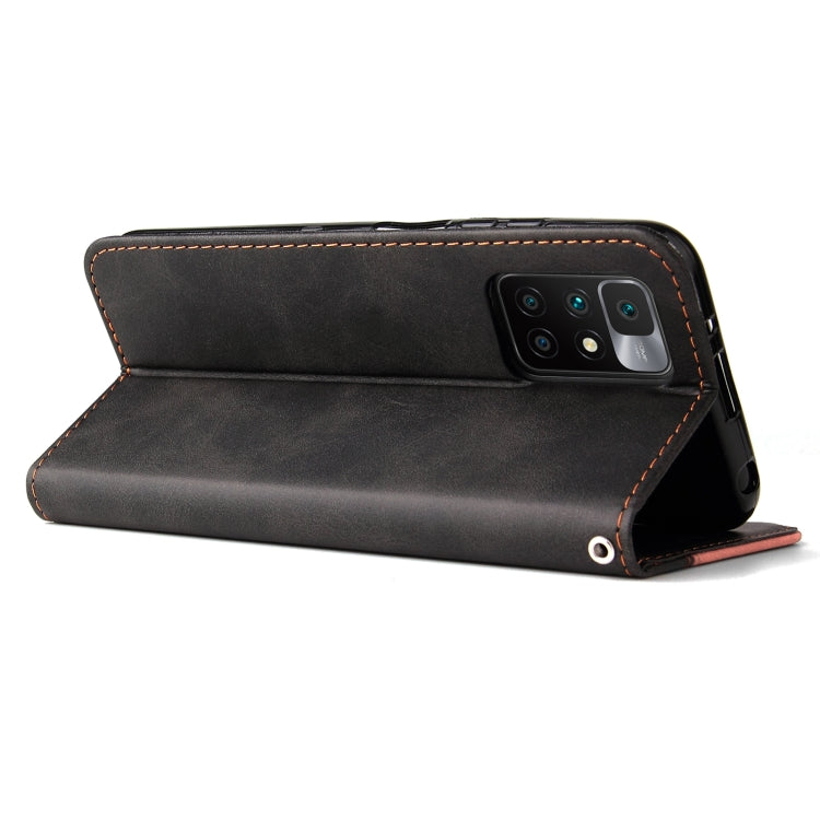 For Xiaomi Redmi 10 Business Stitching-Color Horizontal Flip PU Leather Case with Holder & Card Slots & Photo Frame