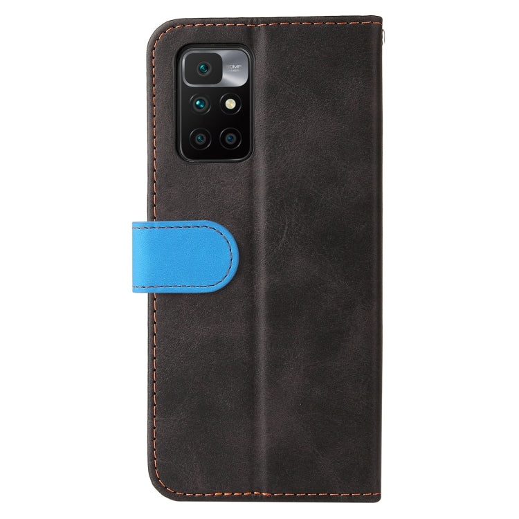 For Xiaomi Redmi 10 Business Stitching-Color Horizontal Flip PU Leather Case with Holder & Card Slots & Photo Frame
