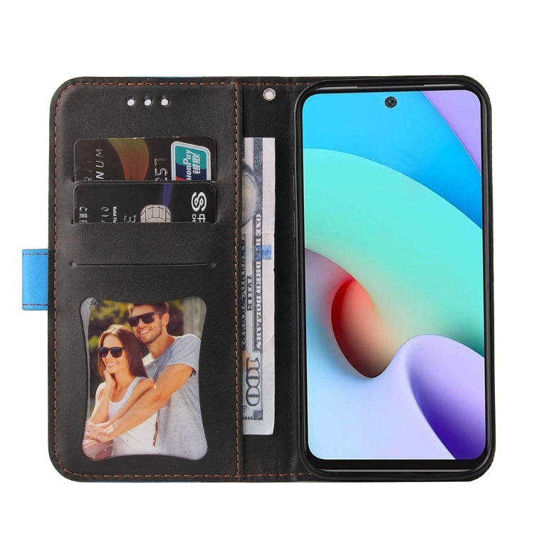 For Xiaomi Redmi 10 Business Stitching-Color Horizontal Flip PU Leather Case with Holder & Card Slots & Photo Frame