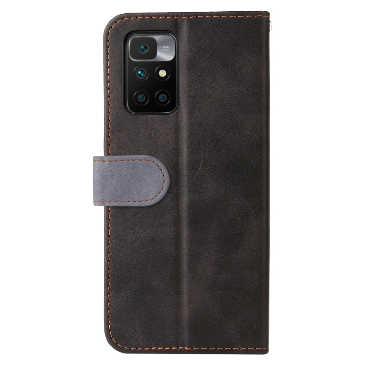 For Xiaomi Redmi 10 Business Stitching-Color Horizontal Flip PU Leather Case with Holder & Card Slots & Photo Frame