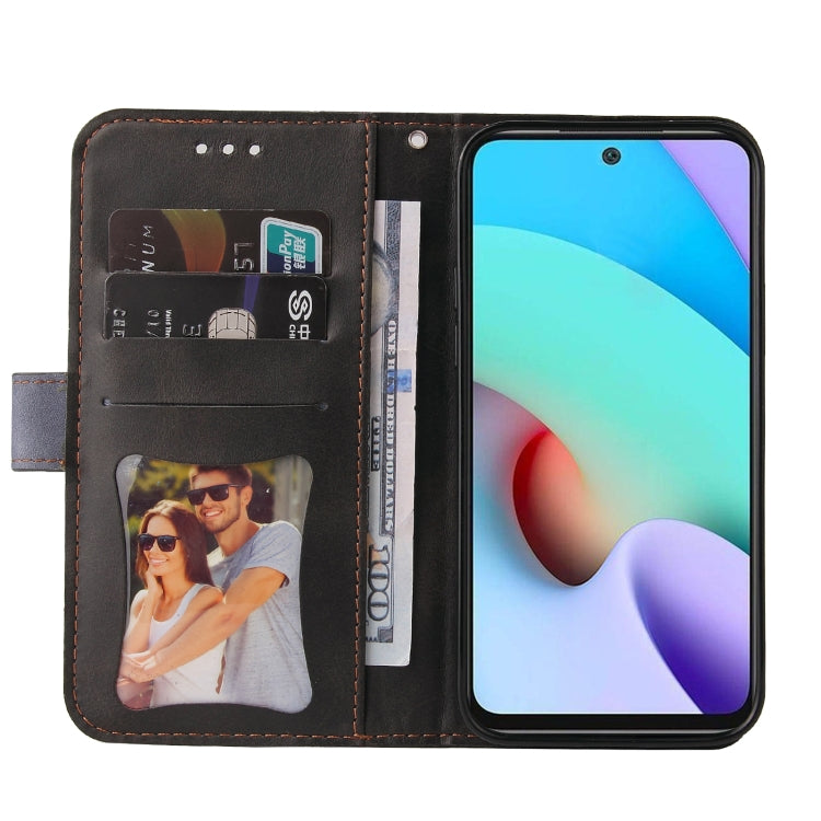 For Xiaomi Redmi 10 Business Stitching-Color Horizontal Flip PU Leather Case with Holder & Card Slots & Photo Frame