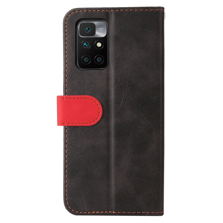 For Xiaomi Redmi 10 Business Stitching-Color Horizontal Flip PU Leather Case with Holder & Card Slots & Photo Frame
