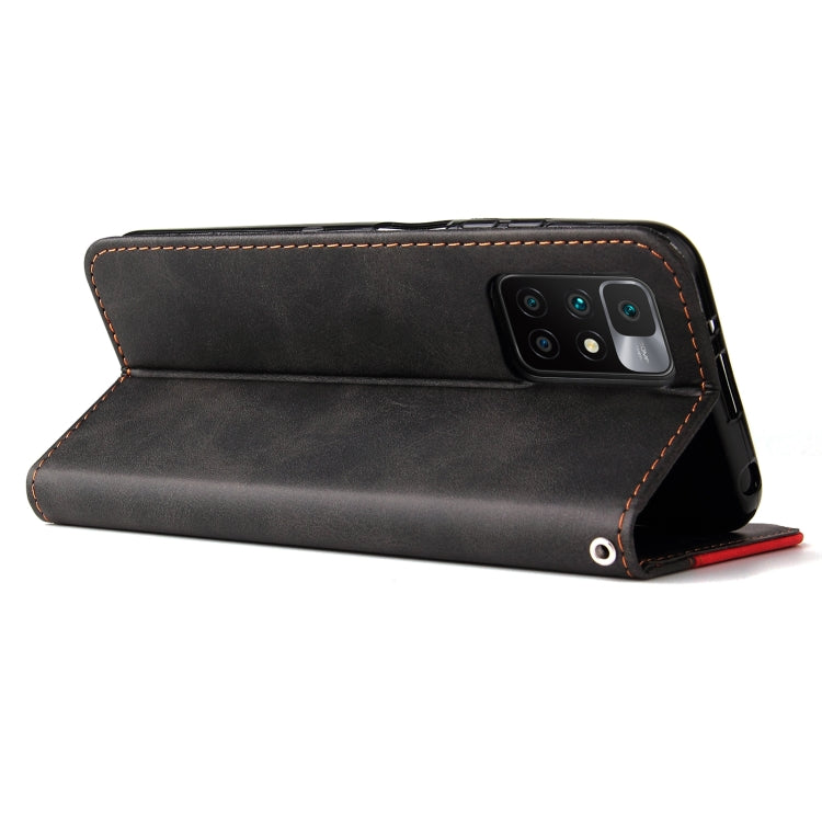 For Xiaomi Redmi 10 Business Stitching-Color Horizontal Flip PU Leather Case with Holder & Card Slots & Photo Frame