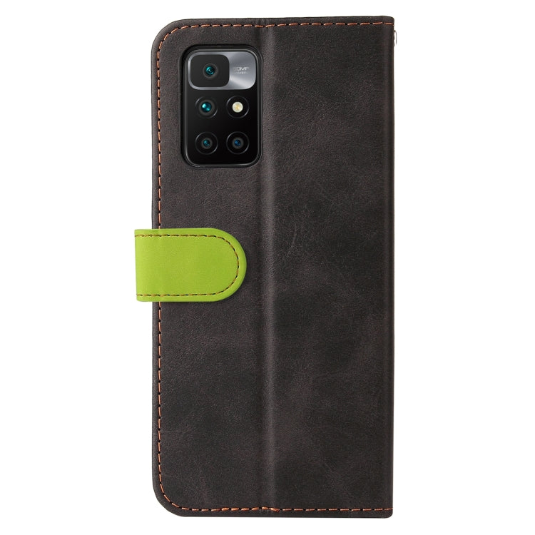 For Xiaomi Redmi 10 Business Stitching-Color Horizontal Flip PU Leather Case with Holder & Card Slots & Photo Frame