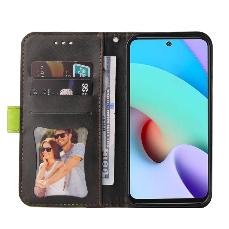 For Xiaomi Redmi 10 Business Stitching-Color Horizontal Flip PU Leather Case with Holder & Card Slots & Photo Frame