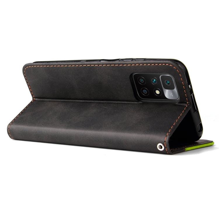 For Xiaomi Redmi 10 Business Stitching-Color Horizontal Flip PU Leather Case with Holder & Card Slots & Photo Frame