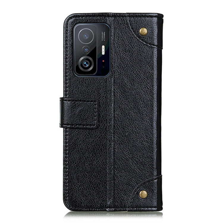 For Xiaomi Mi 11T / 11T Pro Copper Buckle Nappa Texture Horizontal Flip Leather Case with Holder & Card Slots & Wallet