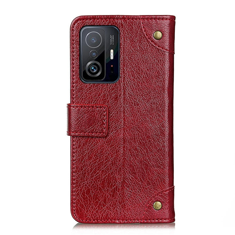 For Xiaomi Mi 11T / 11T Pro Copper Buckle Nappa Texture Horizontal Flip Leather Case with Holder & Card Slots & Wallet