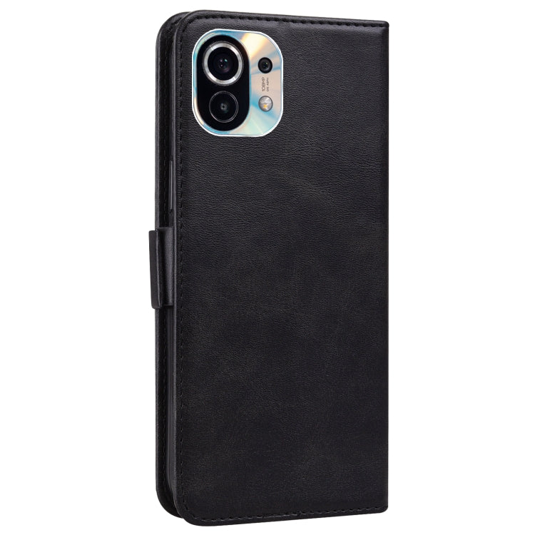 For Xiaomi Mi 11 Embossed Cat Butterflies Pattern Horizontal Flip Leather Case with Card Slot & Holder & Wallet