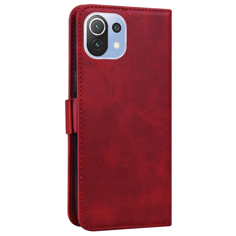 For Xiaomi Mi 11 Lite Embossed Cat Butterflies Pattern Horizontal Flip Leather Case with Card Slot & Holder & Wallet