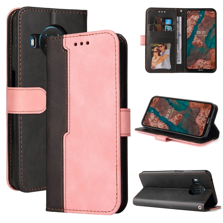 For Nokia X10 / X20 Business Stitching-Color Horizontal Flip PU Leather Case with Holder & Card Slots & Photo Frame
