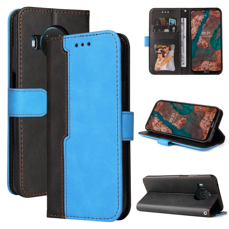 For Nokia X10 / X20 Business Stitching-Color Horizontal Flip PU Leather Case with Holder & Card Slots & Photo Frame