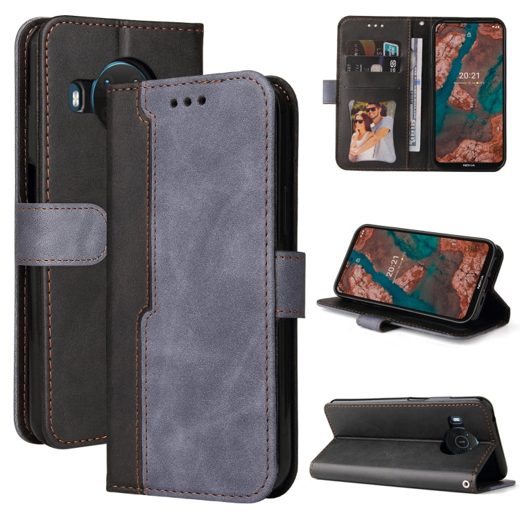 For Nokia X10 / X20 Business Stitching-Color Horizontal Flip PU Leather Case with Holder & Card Slots & Photo Frame