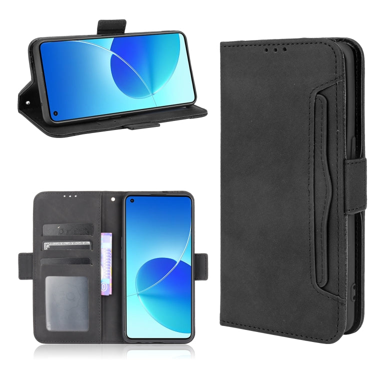 For OPPO Reno6 4G Skin Feel Calf Pattern Horizontal Flip Leather Case with Holder & Card Slots & Photo Frame