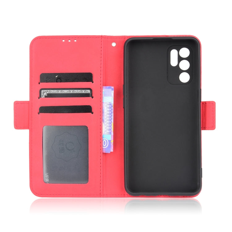 For OPPO Reno6 4G Skin Feel Calf Pattern Horizontal Flip Leather Case with Holder & Card Slots & Photo Frame