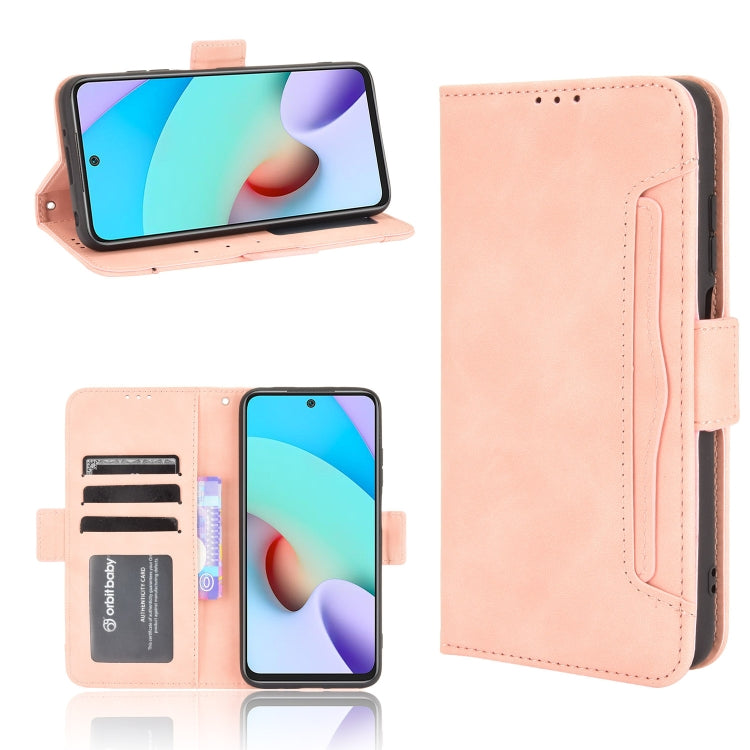 For Xiaomi Redmi 10 Skin Feel Calf Pattern Horizontal Flip Leather Case with Holder & Card Slots & Photo Frame