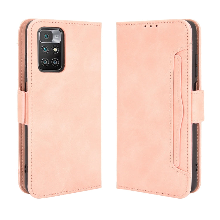 For Xiaomi Redmi 10 Skin Feel Calf Pattern Horizontal Flip Leather Case with Holder & Card Slots & Photo Frame