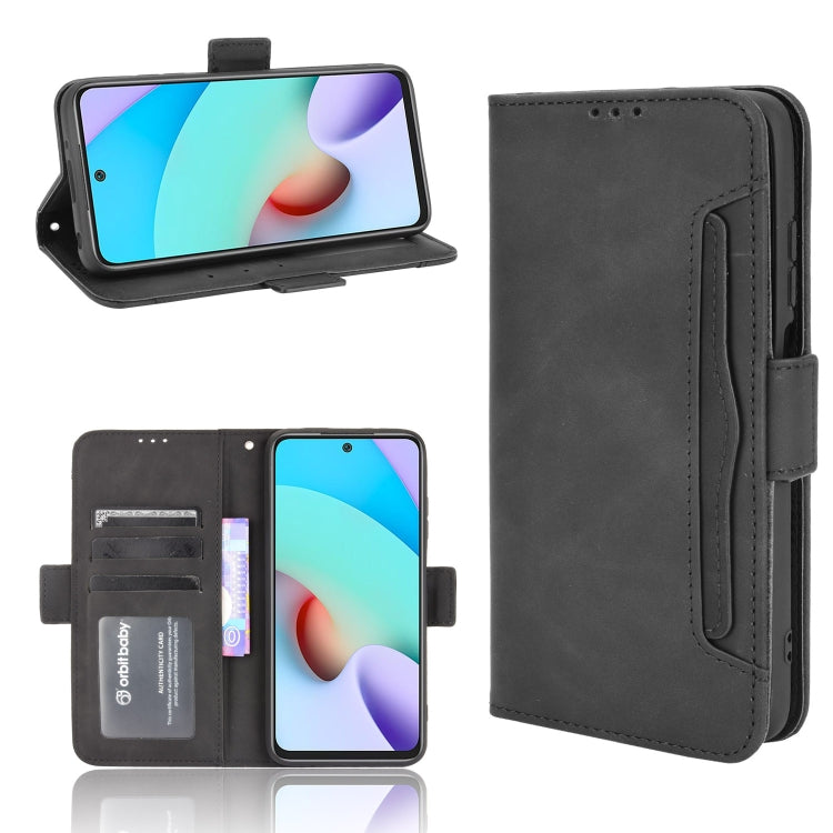 For Xiaomi Redmi 10 Skin Feel Calf Pattern Horizontal Flip Leather Case with Holder & Card Slots & Photo Frame