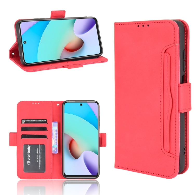 For Xiaomi Redmi 10 Skin Feel Calf Pattern Horizontal Flip Leather Case with Holder & Card Slots & Photo Frame