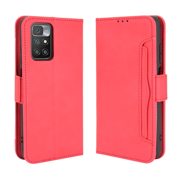 For Xiaomi Redmi 10 Skin Feel Calf Pattern Horizontal Flip Leather Case with Holder & Card Slots & Photo Frame