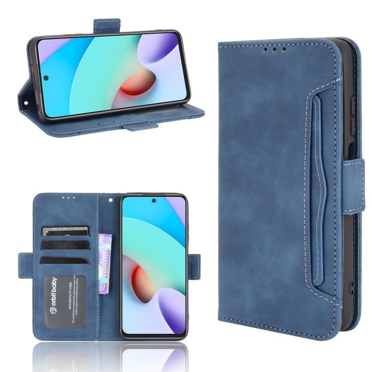 For Xiaomi Redmi 10 Skin Feel Calf Pattern Horizontal Flip Leather Case with Holder & Card Slots & Photo Frame