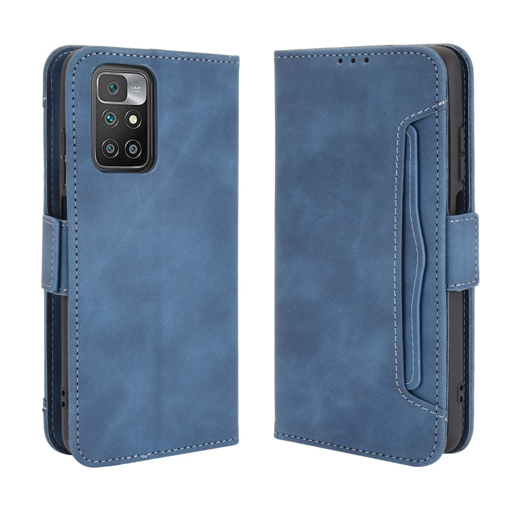 For Xiaomi Redmi 10 Skin Feel Calf Pattern Horizontal Flip Leather Case with Holder & Card Slots & Photo Frame