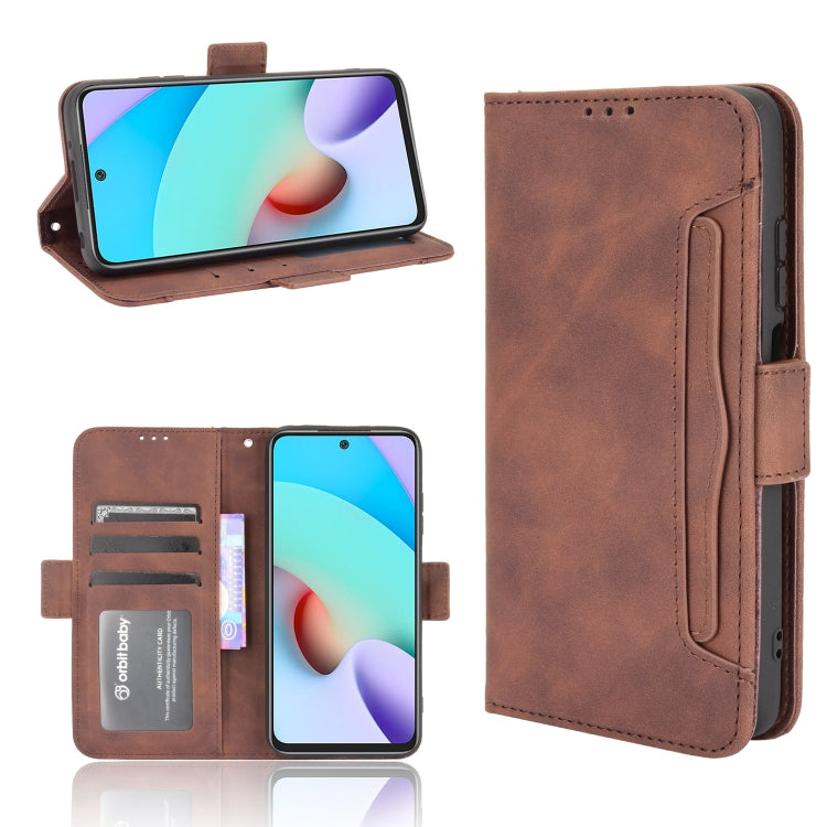 For Xiaomi Redmi 10 Skin Feel Calf Pattern Horizontal Flip Leather Case with Holder & Card Slots & Photo Frame