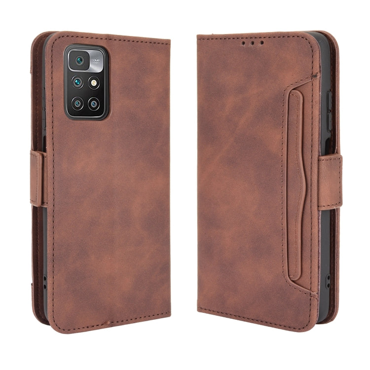 For Xiaomi Redmi 10 Skin Feel Calf Pattern Horizontal Flip Leather Case with Holder & Card Slots & Photo Frame