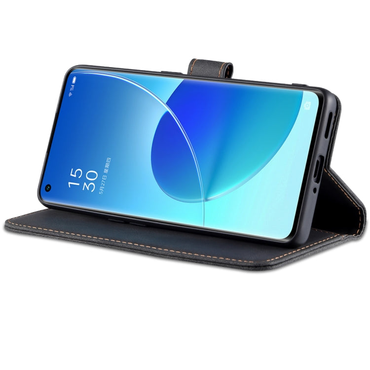 For OPPO Reno6 5G AZNS Dream II Skin Feel PU+TPU Horizontal Flip Leather Case with Holder & Card Slots & Wallet