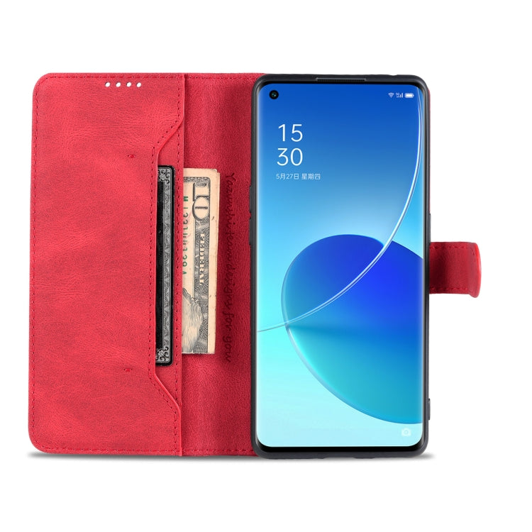 For OPPO Reno6 5G AZNS Dream II Skin Feel PU+TPU Horizontal Flip Leather Case with Holder & Card Slots & Wallet