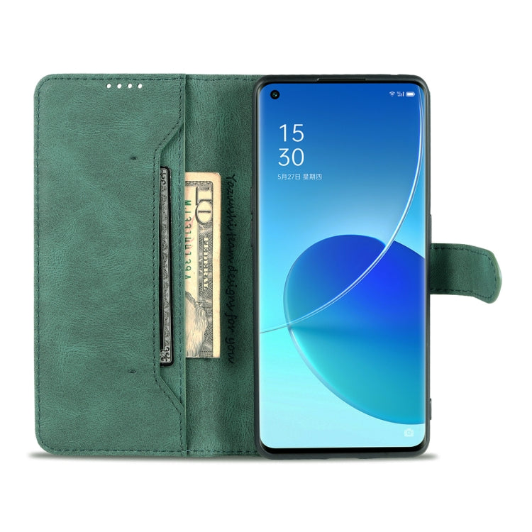 For OPPO Reno6 5G AZNS Dream II Skin Feel PU+TPU Horizontal Flip Leather Case with Holder & Card Slots & Wallet
