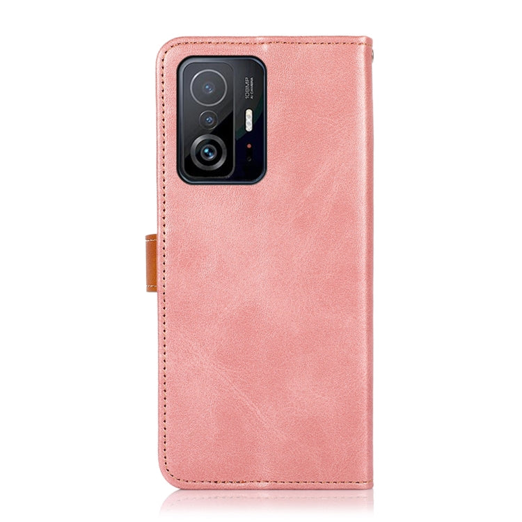 For Xiaomi Mi 11T KHAZNEH Dual-color Cowhide Texture Horizontal Flip Leather Case with Holder & Card Slots & Wallet & Photo Frame