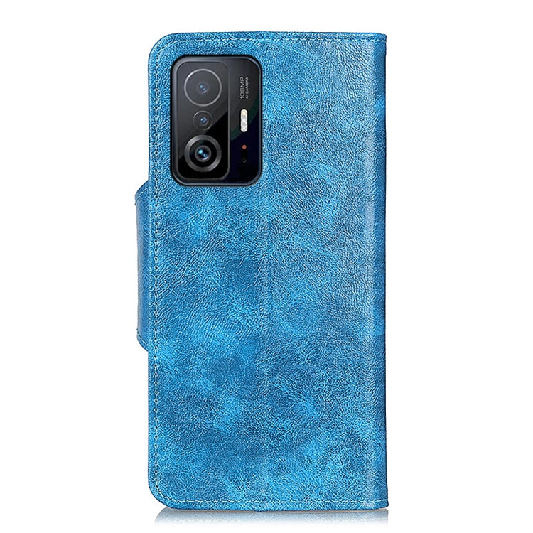 For Xiaomi Mi 11T Crazy Horse Texture Magnetic Buckle Horizontal Flip Leather Case with Holder & 6-Card Slots & Wallet