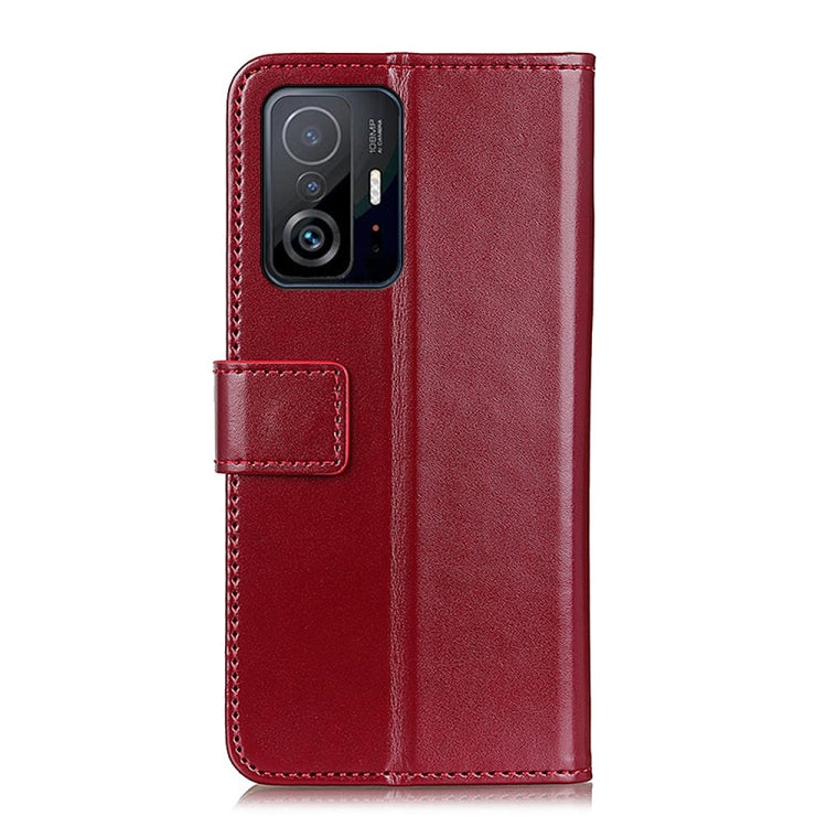 For Xiaomi Mi 11T Pro 3-Color Pearl Texture Magnetic Buckle Horizontal Flip PU Leather Case with Card Slots & Wallet & Holder