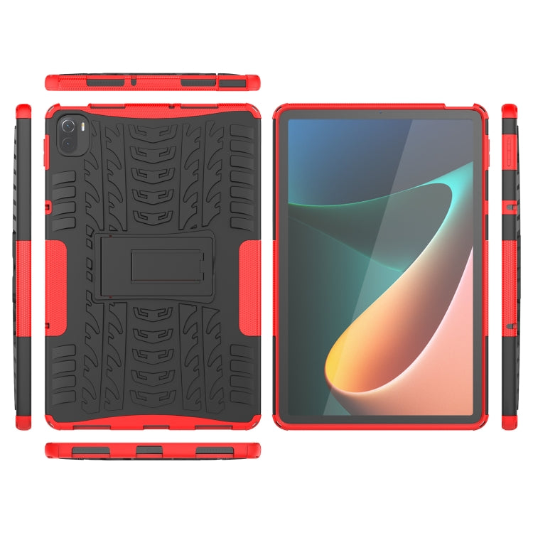 Tire Texture TPU + PC Shockproof Case with Holder For Xiaomi Pad 5 / 5 Pro