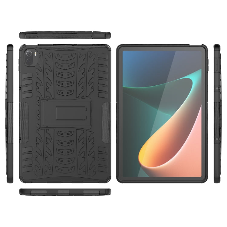 Tire Texture TPU + PC Shockproof Case with Holder For Xiaomi Pad 5 / 5 Pro