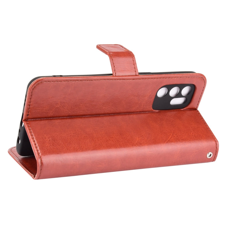 For OPPO Reno6 4G Crazy Horse Texture Horizontal Flip Leather Case with Holder & Card Slots & Lanyard