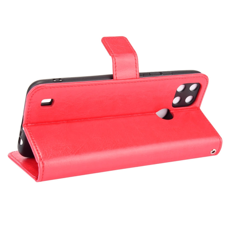 For OPPO Realme C21Y Crazy Horse Texture Horizontal Flip Leather Case with Holder & Card Slots & Lanyard