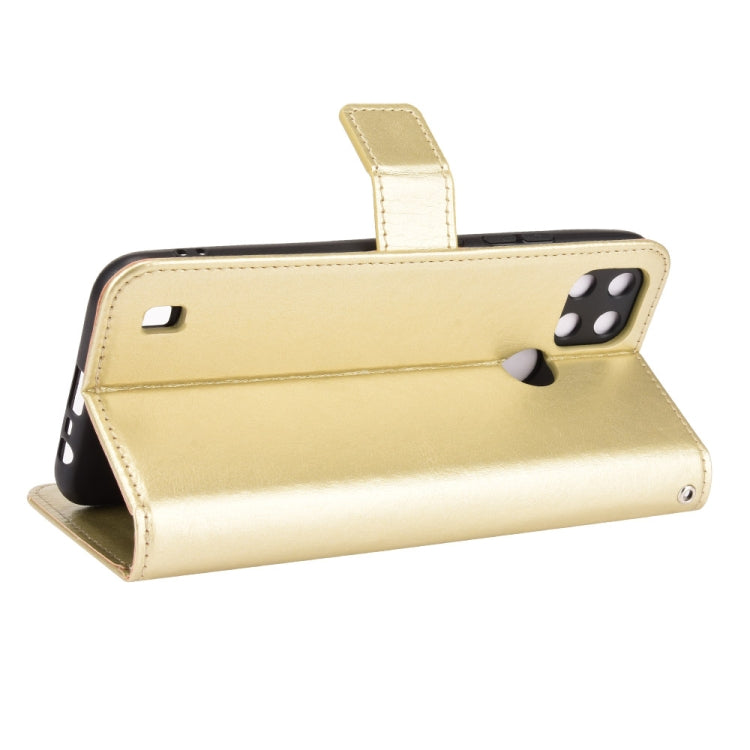 For OPPO Realme C21Y Crazy Horse Texture Horizontal Flip Leather Case with Holder & Card Slots & Lanyard