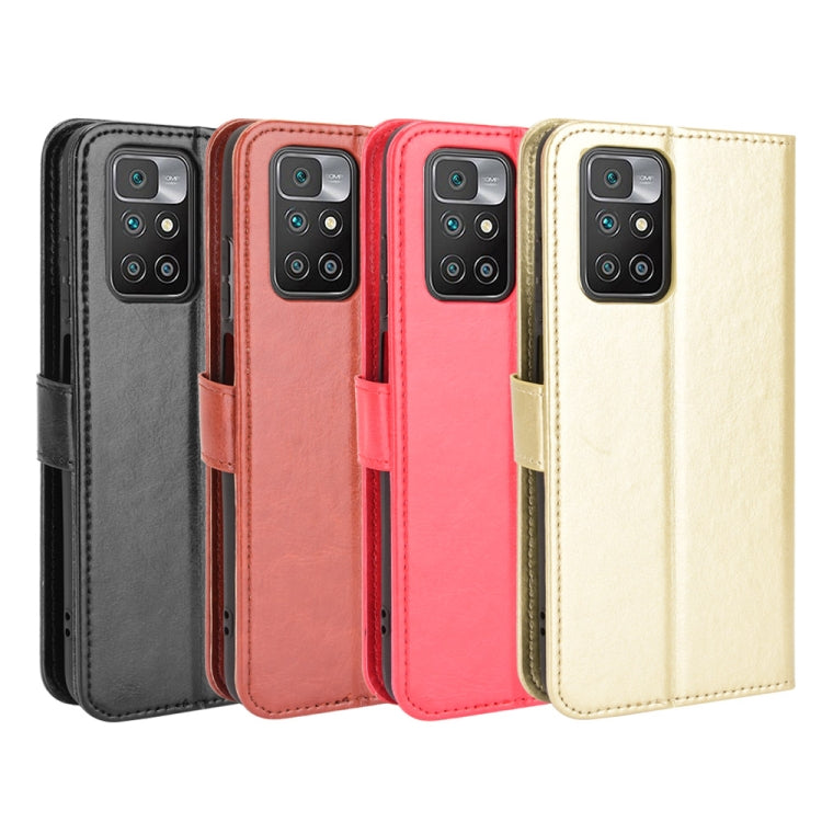 For Xiaomi Redmi 10 Crazy Horse Texture Horizontal Flip Leather Case with Holder & Card Slots & Lanyard