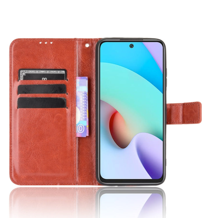 For Xiaomi Redmi 10 Crazy Horse Texture Horizontal Flip Leather Case with Holder & Card Slots & Lanyard
