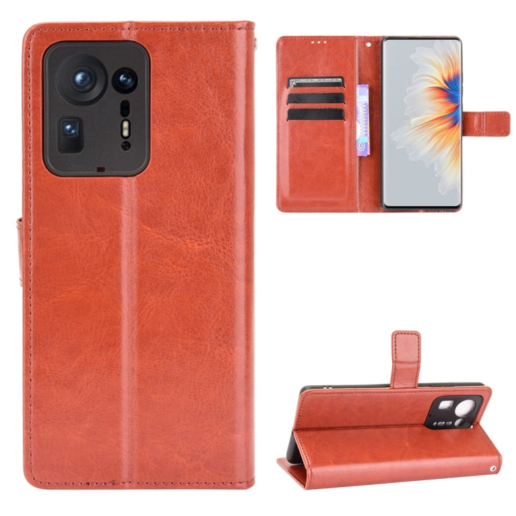 For Xiaomi Mi Mix 4 Crazy Horse Texture Horizontal Flip Leather Case with Holder & Card Slots & Lanyard