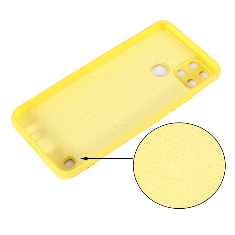 For OPPO Realme C21Y Foreign Version Solid Color Liquid Silicone Dropproof Full Coverage Protective Case