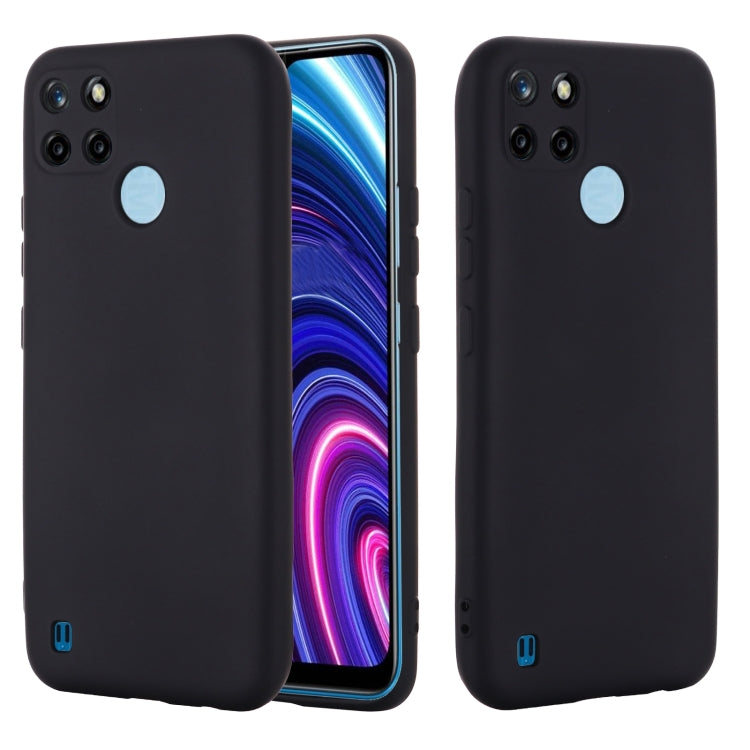 For OPPO Realme C21Y Foreign Version Solid Color Liquid Silicone Dropproof Full Coverage Protective Case