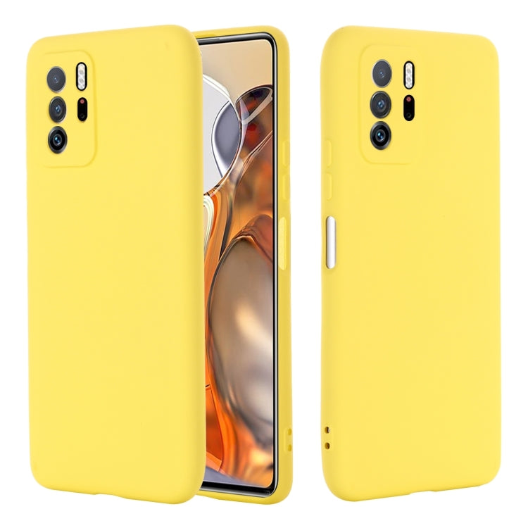 For Xiaomi Redmi Note 10 Pro 5G CN Version / Poco X3 GT 5G Solid Color Liquid Silicone Dropproof Full Coverage Protective Case