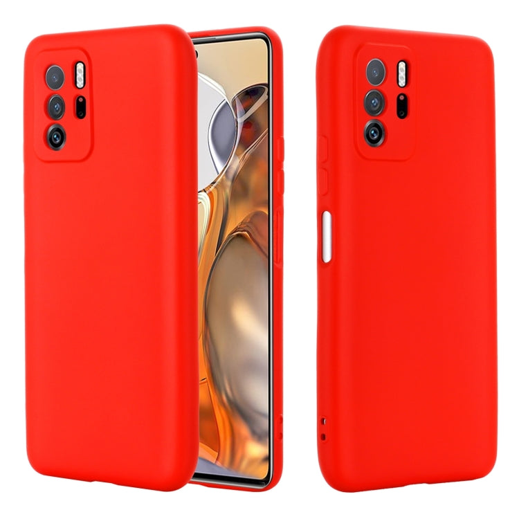 For Xiaomi Redmi Note 10 Pro 5G CN Version / Poco X3 GT 5G Solid Color Liquid Silicone Dropproof Full Coverage Protective Case