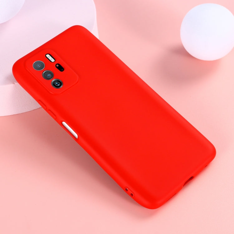 For Xiaomi Redmi Note 10 Pro 5G CN Version / Poco X3 GT 5G Solid Color Liquid Silicone Dropproof Full Coverage Protective Case