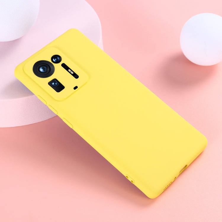 For Xiaomi Mix 4 Solid Color Liquid Silicone Dropproof Full Coverage Protective Case