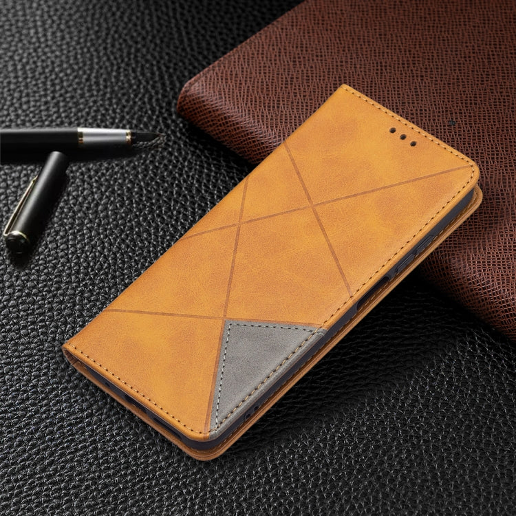 For Xiaomi Redmi 10 Rhombus Texture Horizontal Flip Magnetic Leather Case with Holder & Card Slots