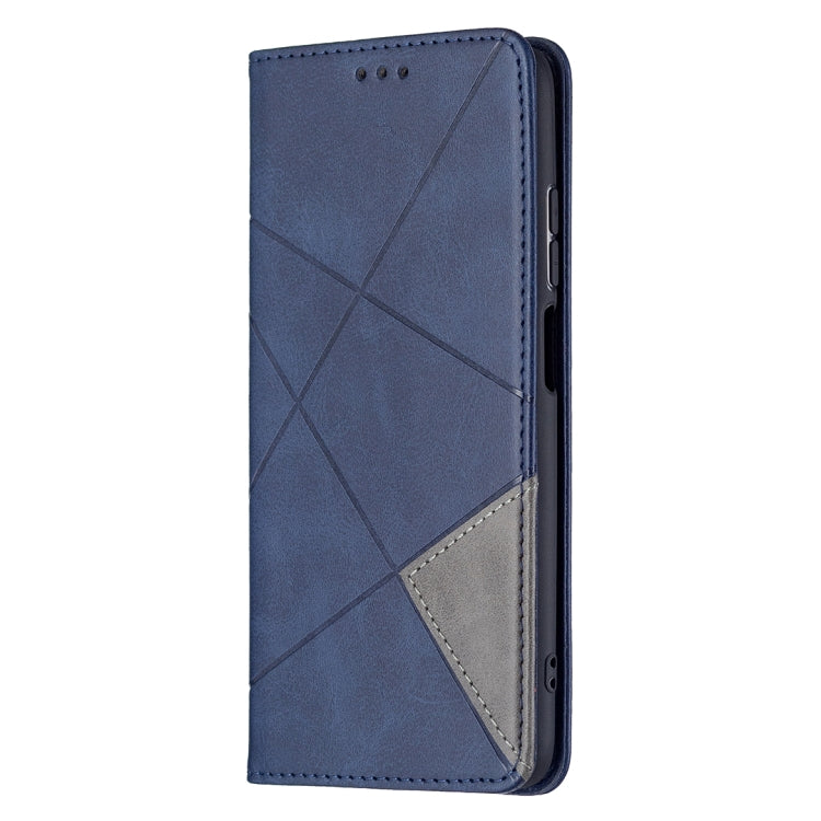 For Xiaomi Redmi 10 Rhombus Texture Horizontal Flip Magnetic Leather Case with Holder & Card Slots